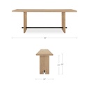 Madison Console Table Natural - 8