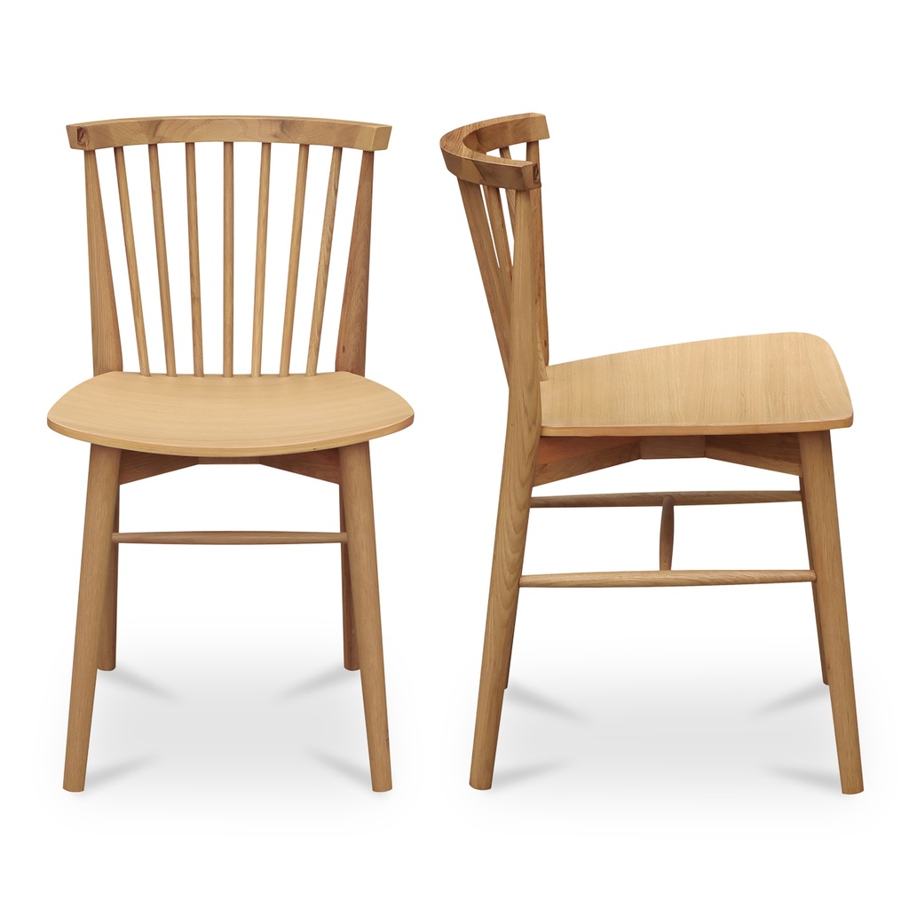 Marley Dining Chair Oak-Set of Two - 2