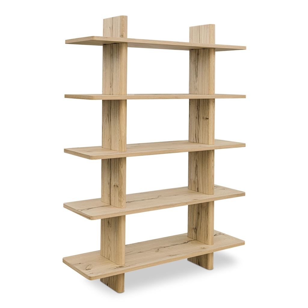 Casey Large Bookcase Rustic Oak - 1