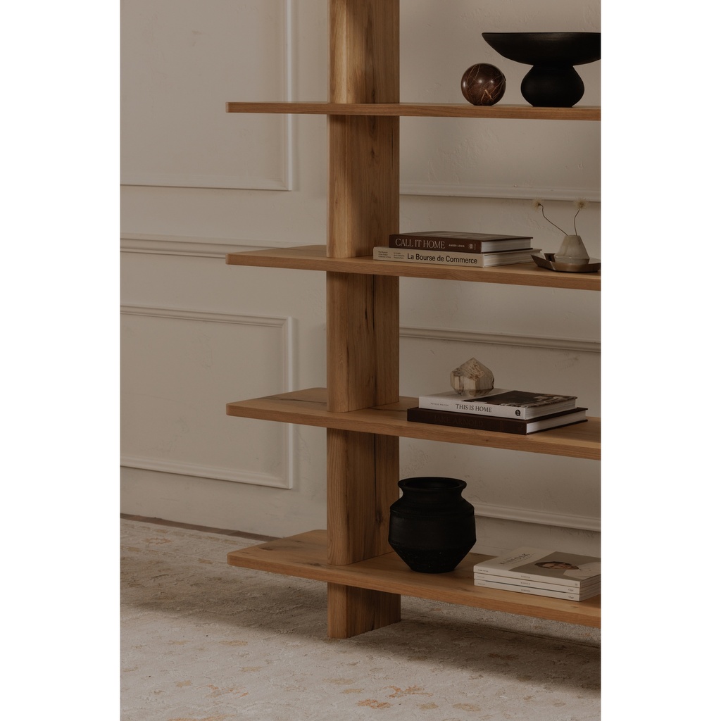 Casey Large Bookcase Rustic Oak - 4