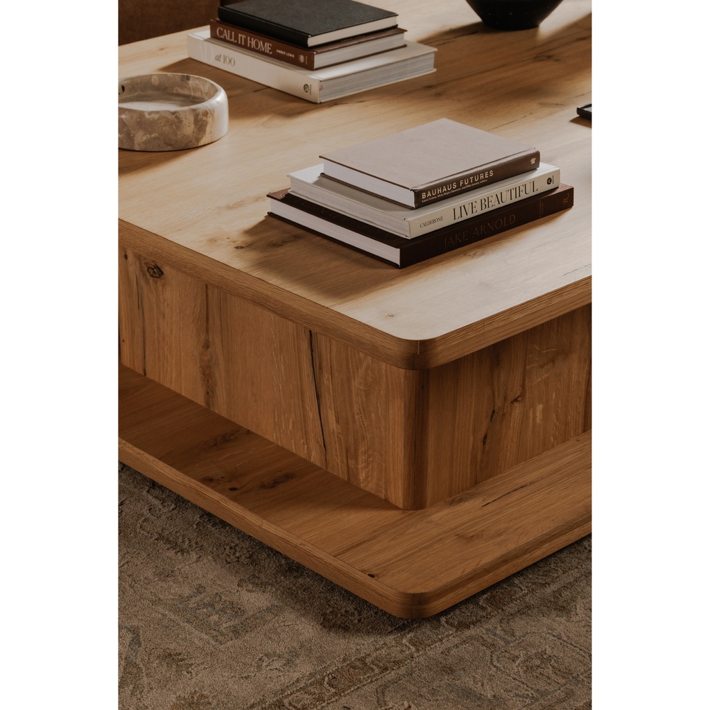 Casey Large Coffee Table Rustic Oak - 6