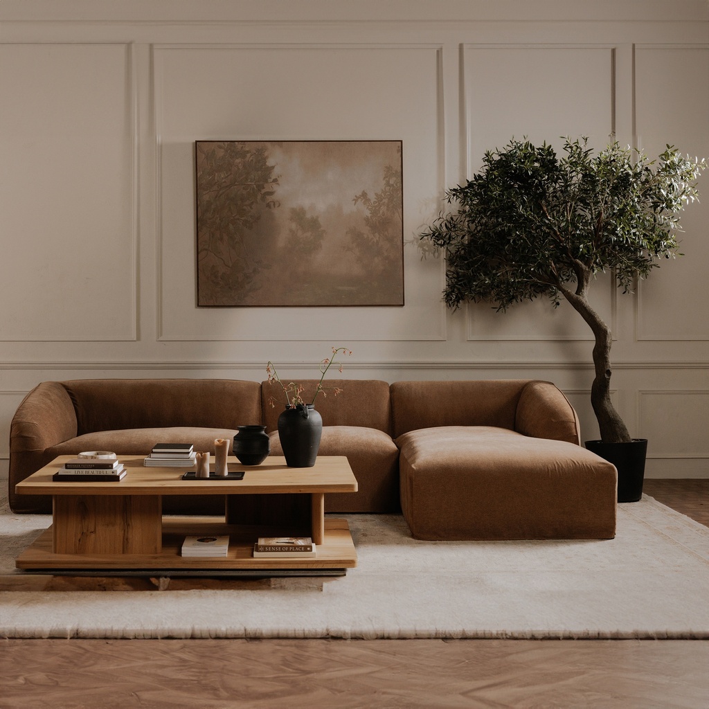 Casey Large Coffee Table Rustic Oak - 8