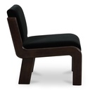 Edie Accent Chair Black Faux Mohair - 3