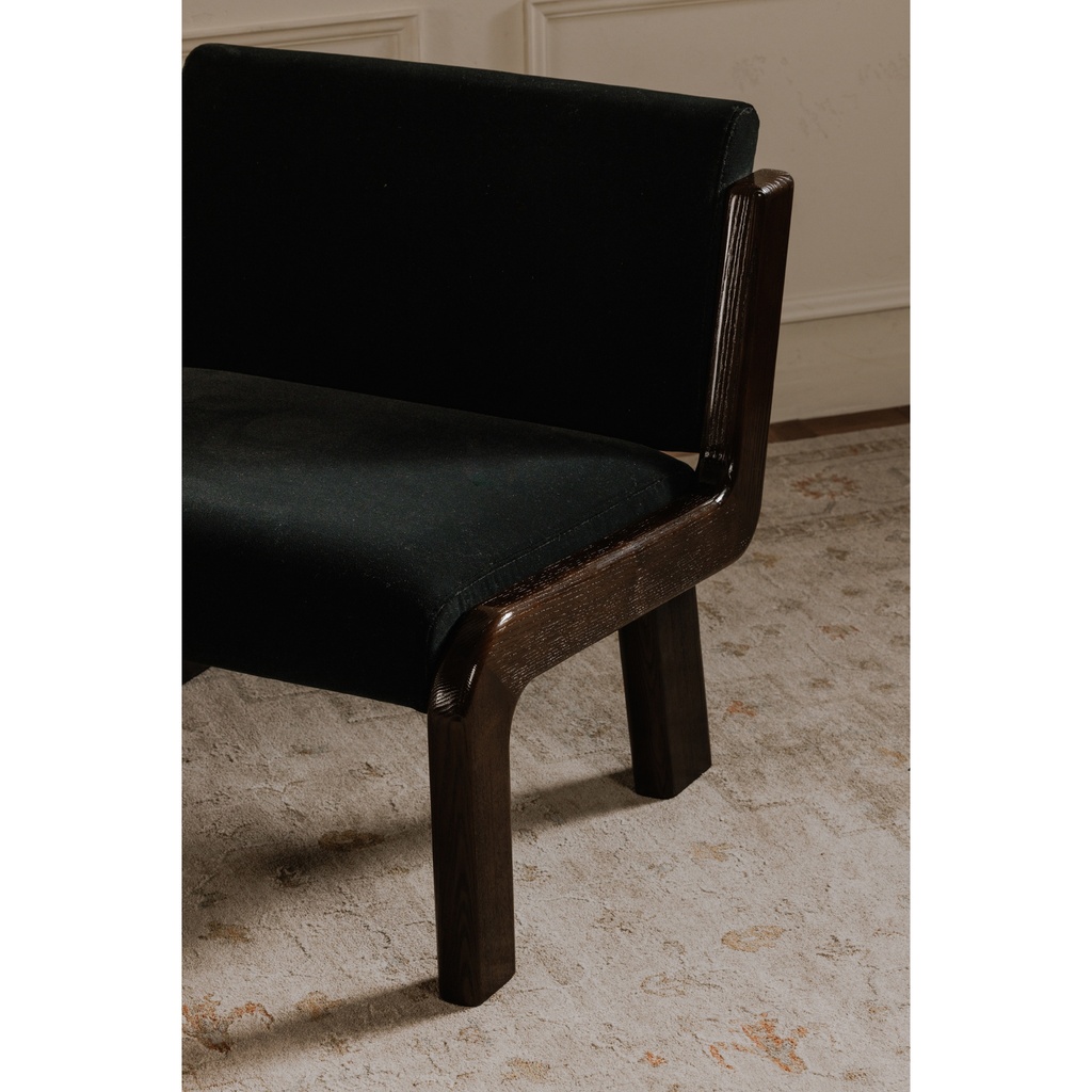 Edie Accent Chair Black Faux Mohair - 6