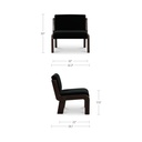 Edie Accent Chair Black Faux Mohair - 10