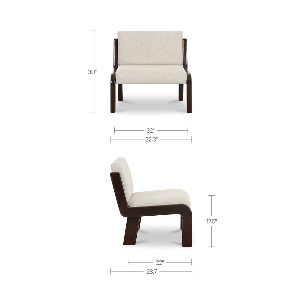 Edie Accent Chair Flecked Ivory - 10