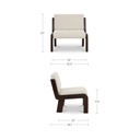 Edie Accent Chair Flecked Ivory - 10
