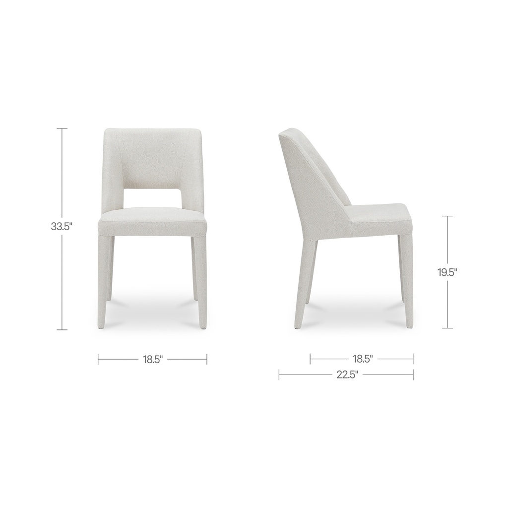 Joyce Dining Chair Beige-Set of Two - 8