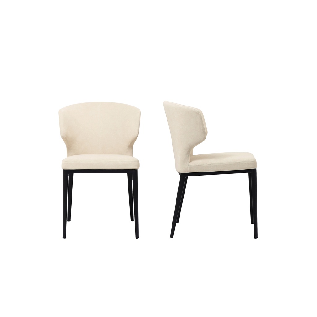 Delaney Dining Chair Warm Beige-Set of Two - 2