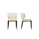 Delaney Dining Chair Warm Beige-Set of Two - 2