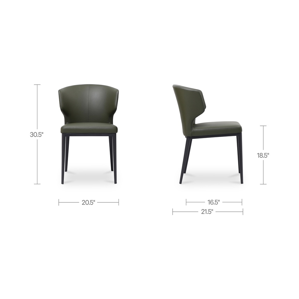 Delaney Dining Chair Dark Green-Set of Two - 8