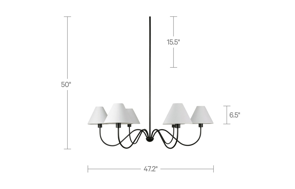 Whitney Chandelier Blackened Bronze - 4
