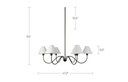 Whitney Chandelier Blackened Bronze - 4