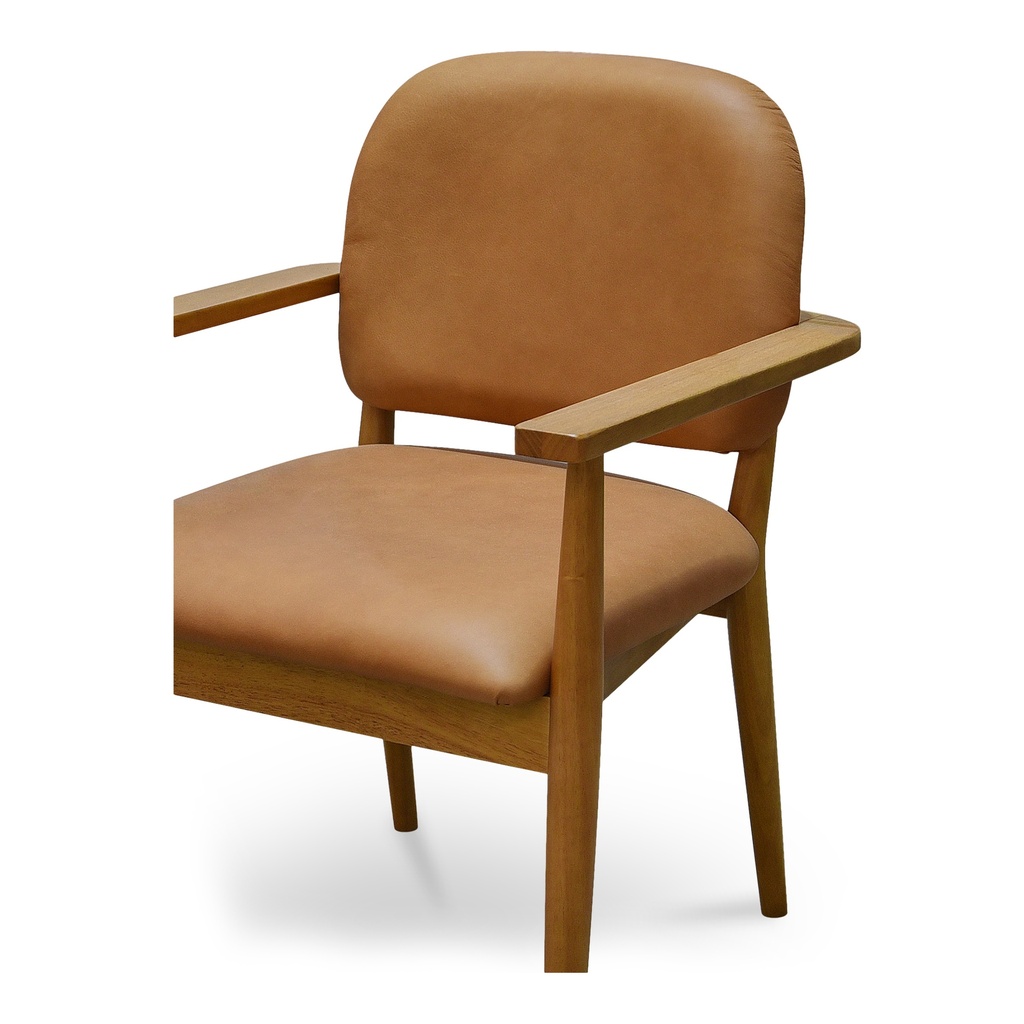 Norrie Dining Chair Brown Leather - 4