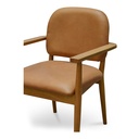 Norrie Dining Chair Brown Leather - 4