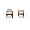 Norrie Dining Chair Cream - 8
