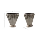 Jade Vase Aged Pewter Cast Aluminum - 5