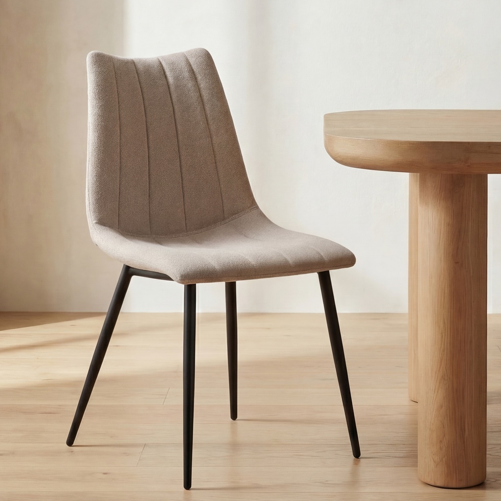 Alibi Dining Chair Beige-Set of Two - 6