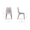 Alibi Dining Chair Beige-Set of Two - 7