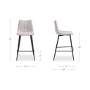Alibi Counter Stool Beige-Set of Two - 7