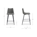 Alibi Counter Stool  Dark Grey-Set of Two - 7