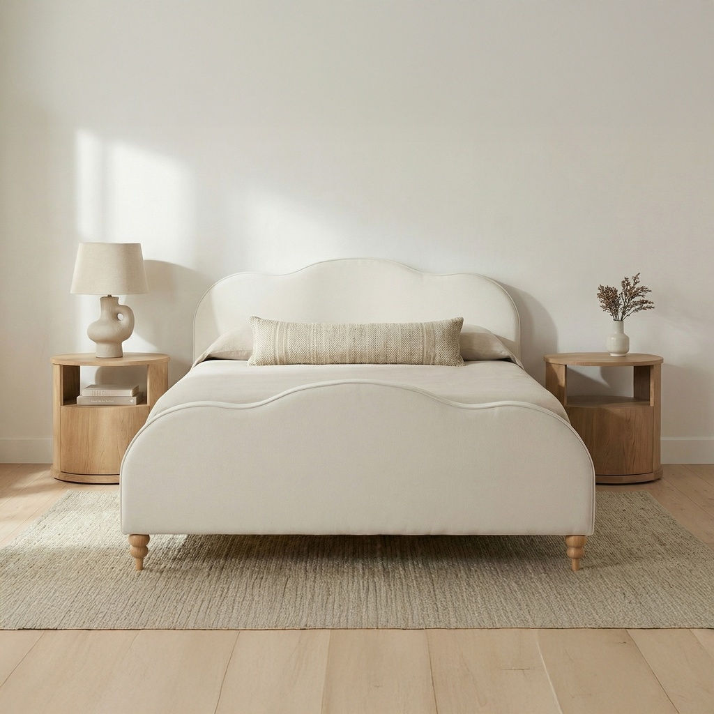 Jacqueline Queen Bed Cream - 4