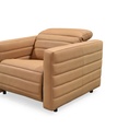 Juno Power Recliner Chair Tan Leather - 5