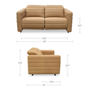 Juno Power Recliner Sofa Tan Leather - 7