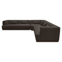 Clove L-Shaped Sectional Deep Brown - 1