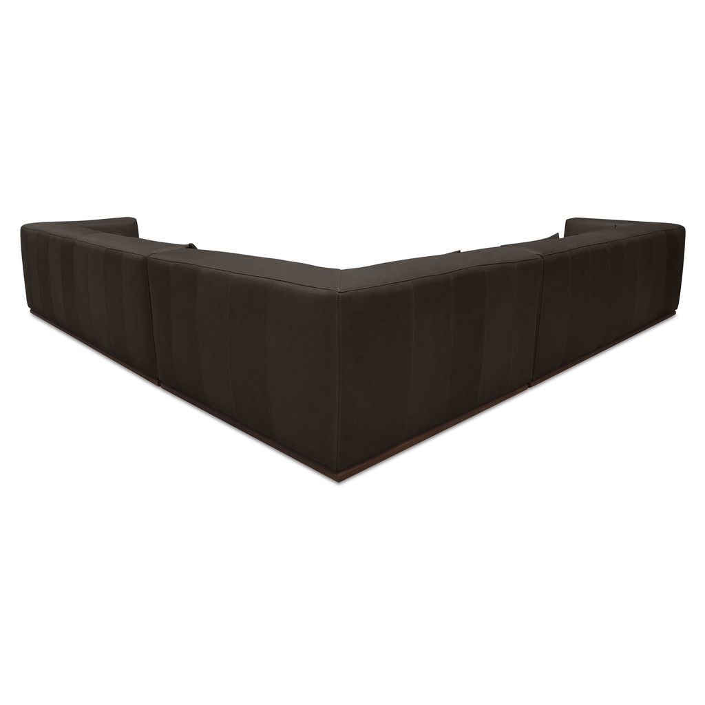 Clove L-Shaped Sectional Deep Brown - 2