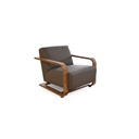 Eckersley Lounge Chair Cool Brown Leather - 1