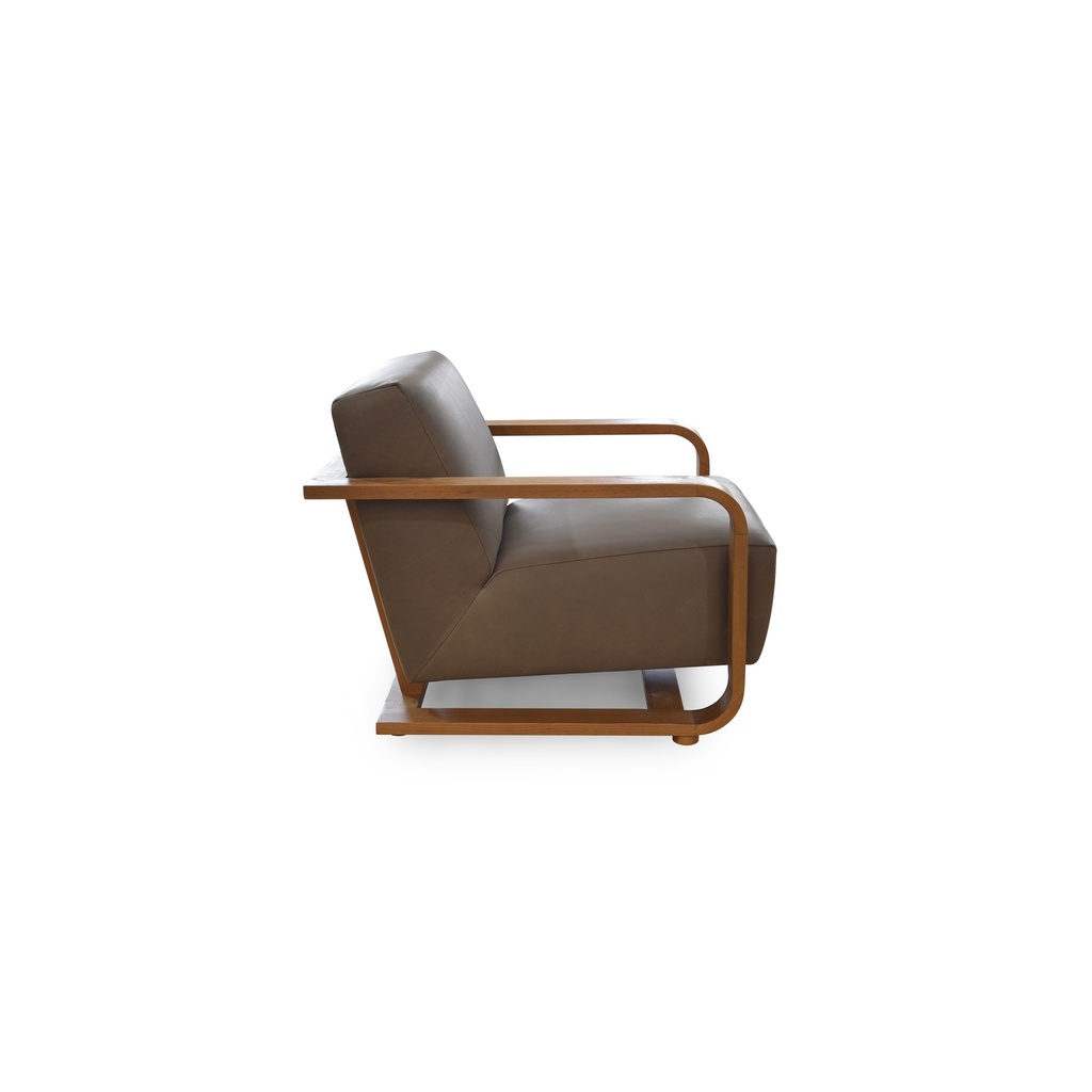 Eckersley Lounge Chair Cool Brown Leather - 2