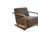 Eckersley Lounge Chair Cool Brown Leather - 4