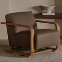 Eckersley Lounge Chair Cool Brown Leather - 6