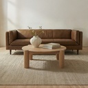 Woods Sofa Brown Leather - 6