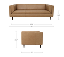 Woods Sofa Tan Leather - 7