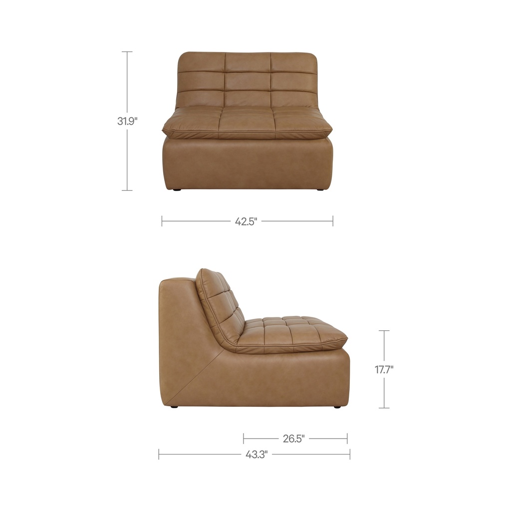 Lino Slipper Chair Tan Leather - 10