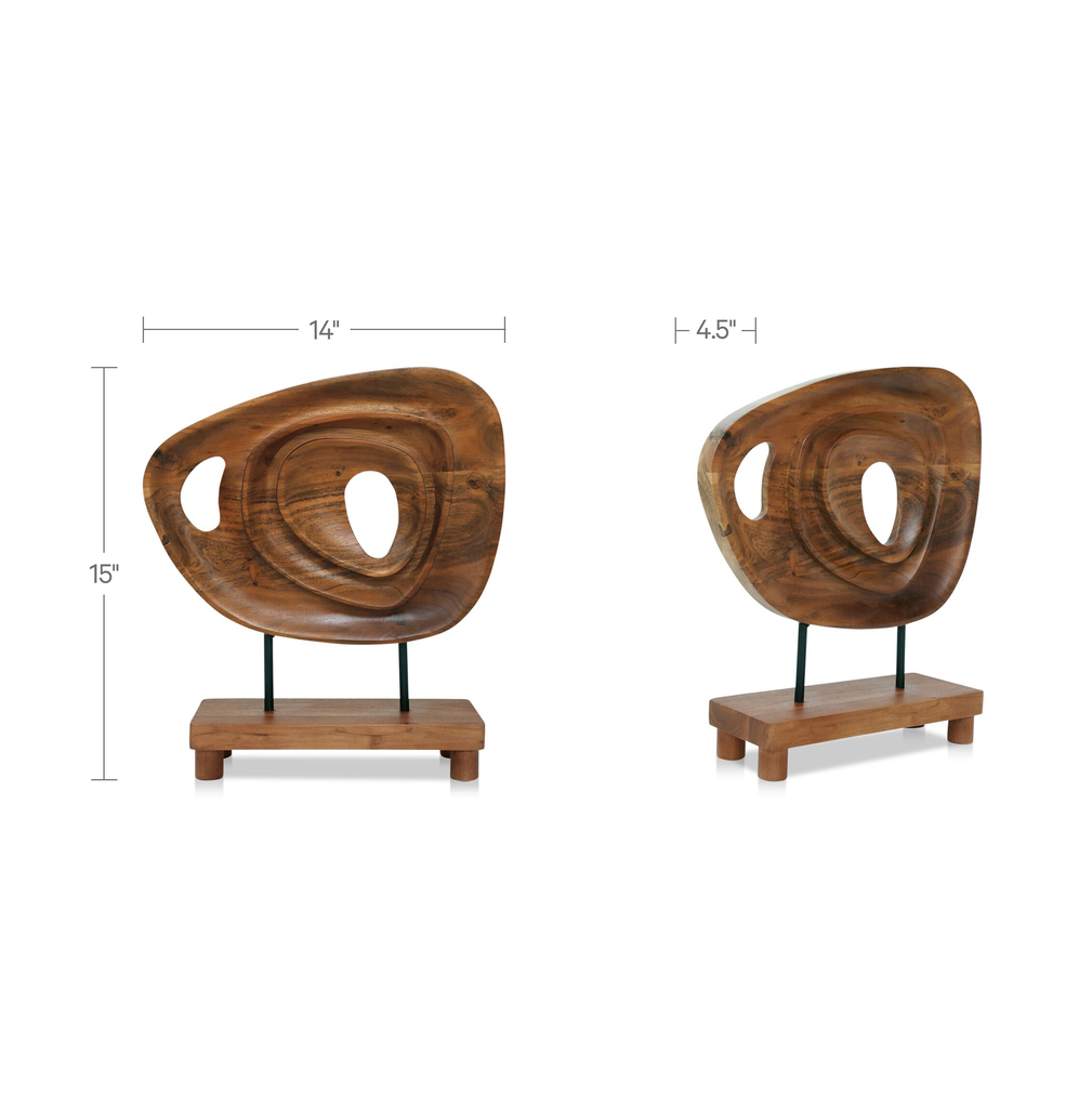 Saddler Sculpture Natural Acacia - 5