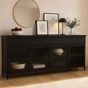 Henry Metal Sideboard Black - 7