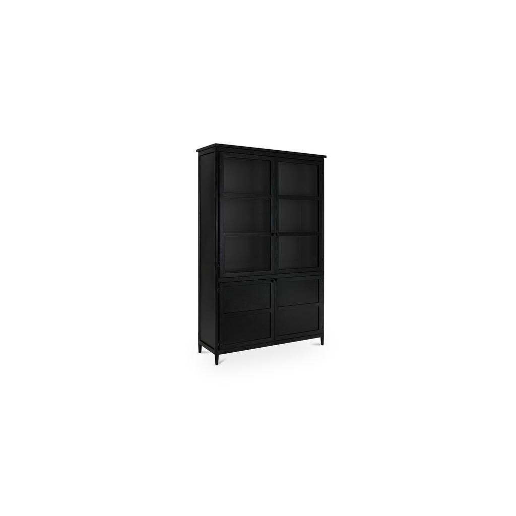 Henry Metal Tall Cabinet Black - 1