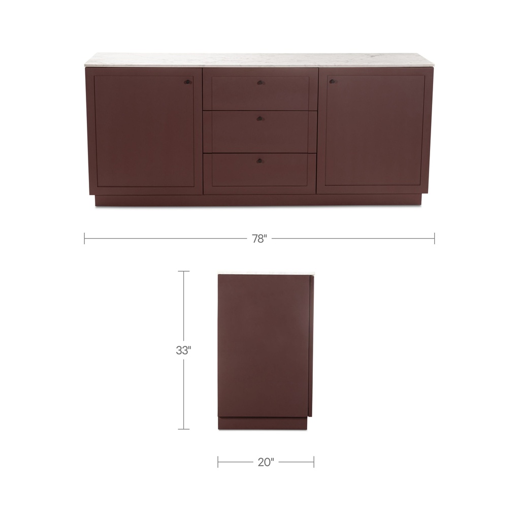 Nadine Sideboard Deep Burgundy - 10