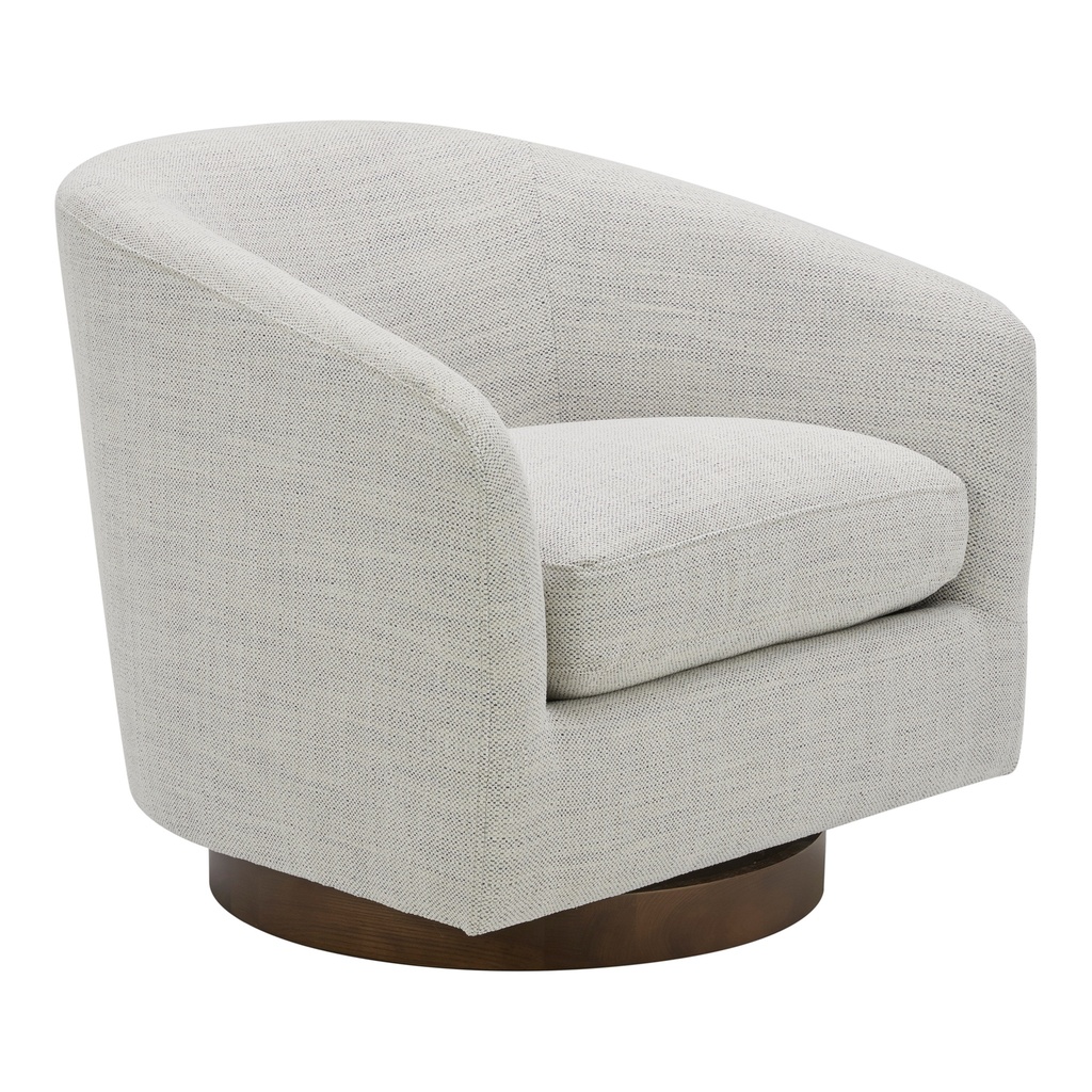 Oscy Swivel Chair Splashed White - 1