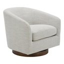 Oscy Swivel Chair Splashed White - 1