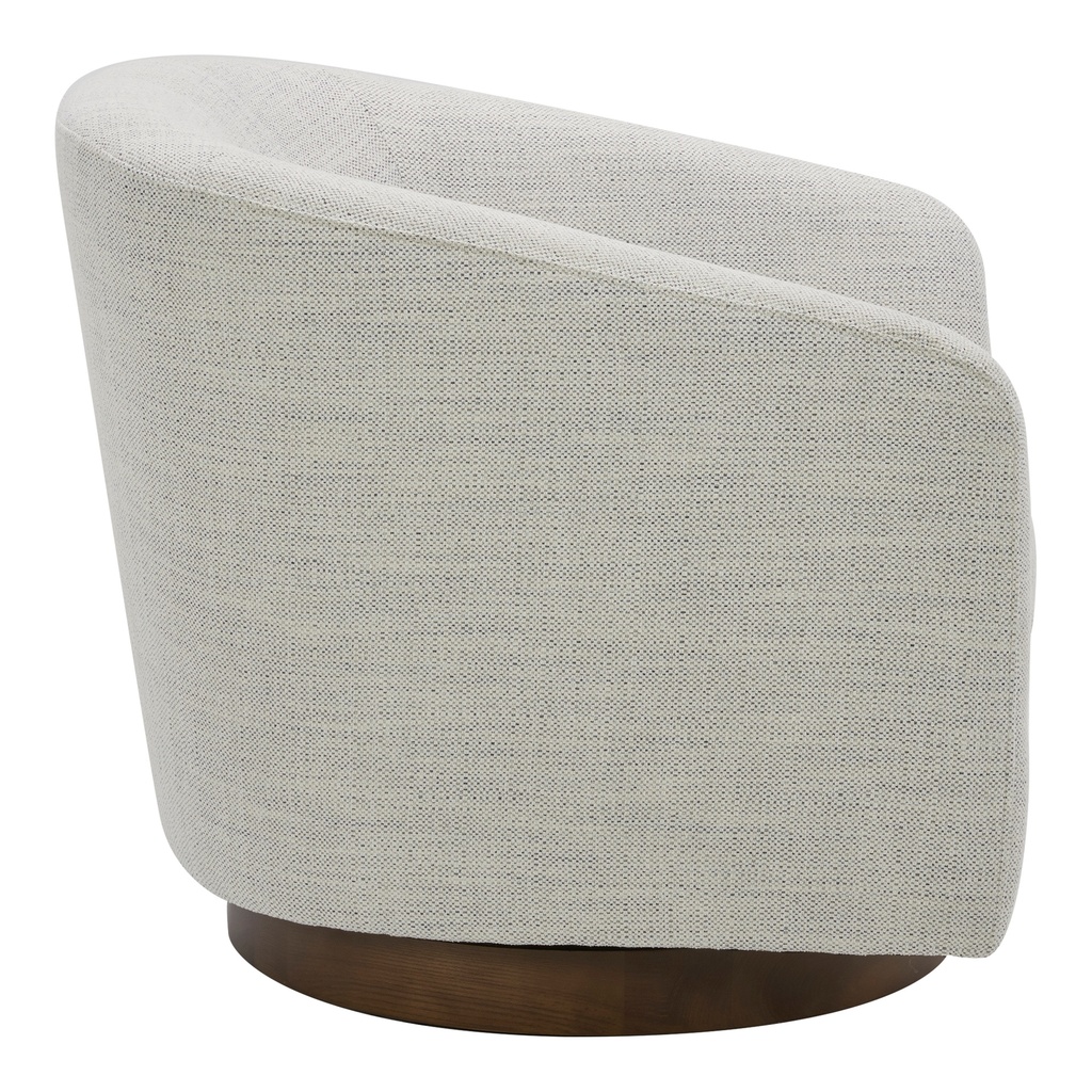 Oscy Swivel Chair Splashed White - 2