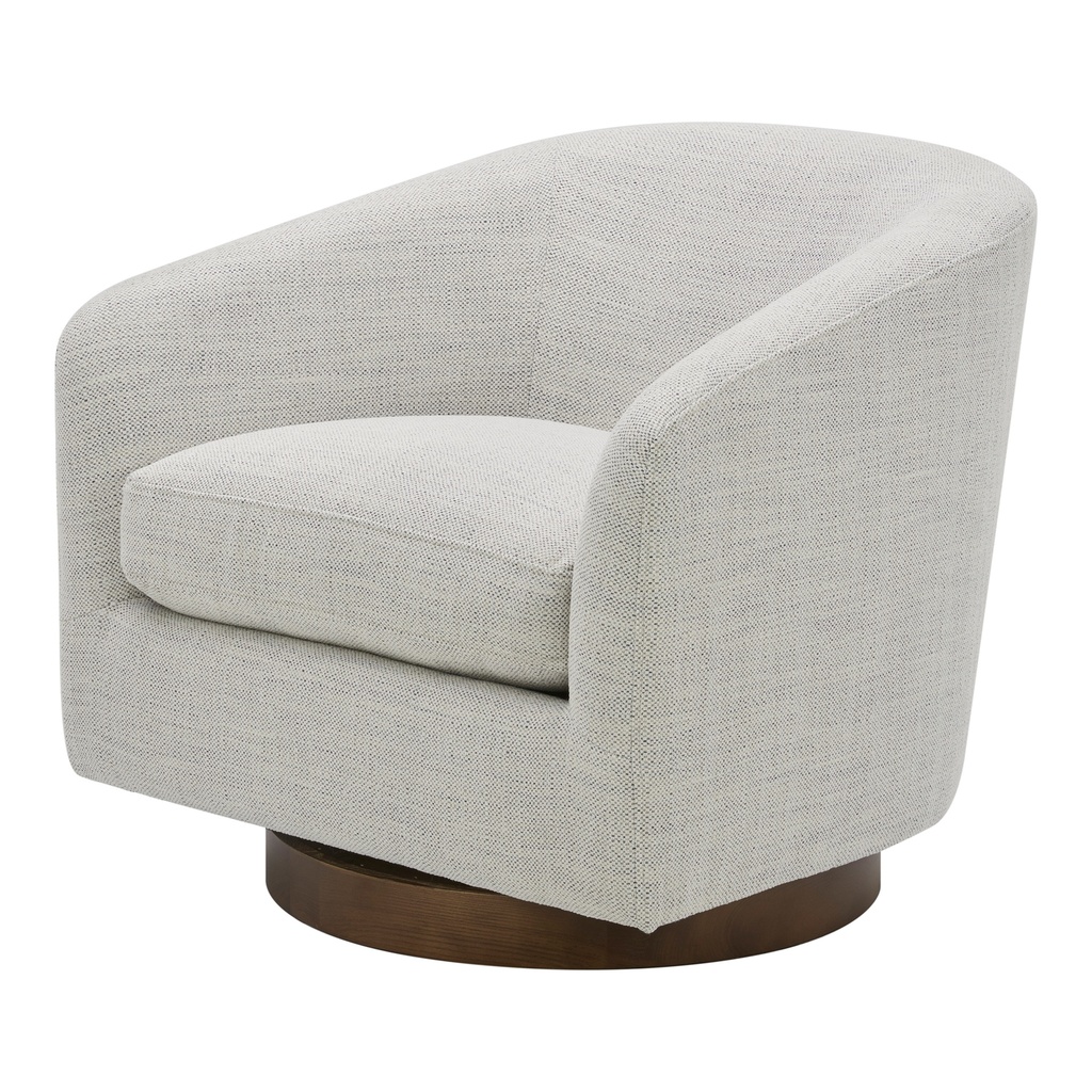 Oscy Swivel Chair Splashed White - 4