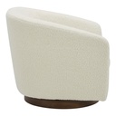 Oscy Swivel Chair Faux Shearling White - 2