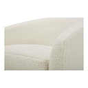 Oscy Swivel Chair Faux Shearling White - 5