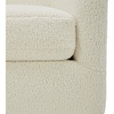 Oscy Swivel Chair Faux Shearling White - 6