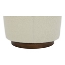 Oscy Swivel Chair Faux Shearling White - 9