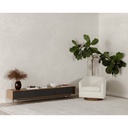 Oscy Swivel Chair Faux Shearling White - 10